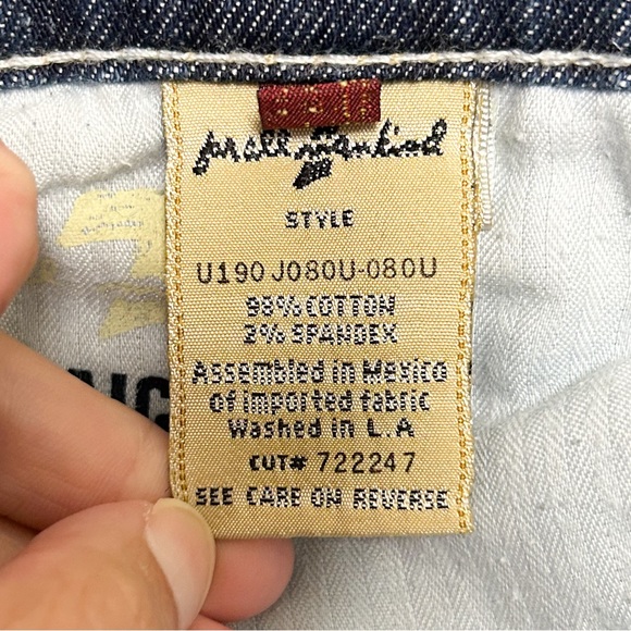7 For All Mankind Medium Wash Straight Leg Low Rise Jeans 28 7FAM 32.25 Inseam - Picture 7 of 10